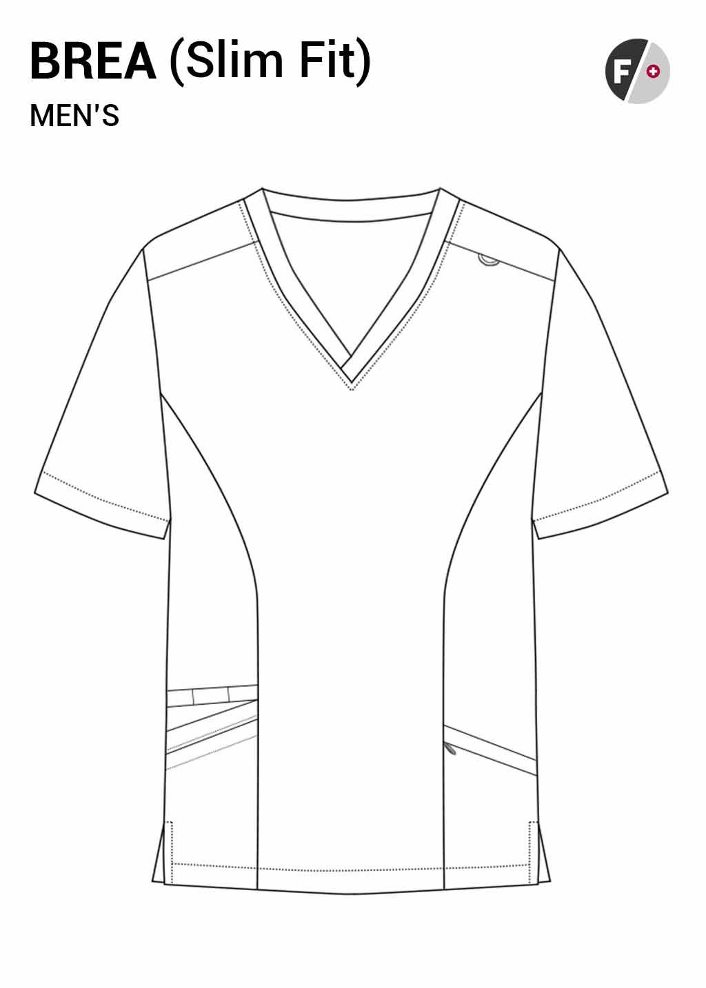 Brea-Mens-Top Brea Mens Top Men's Scrubs