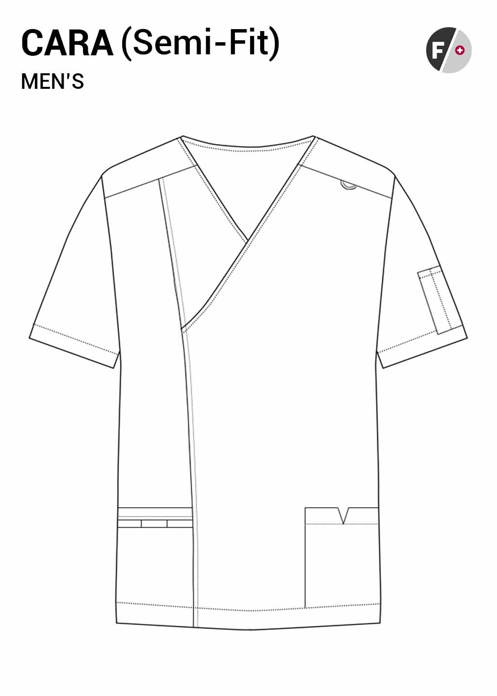 Cara Mens Top Men's Scrubs