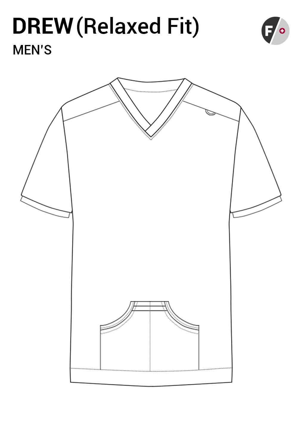 Drew Mens Top Men's Scrubs