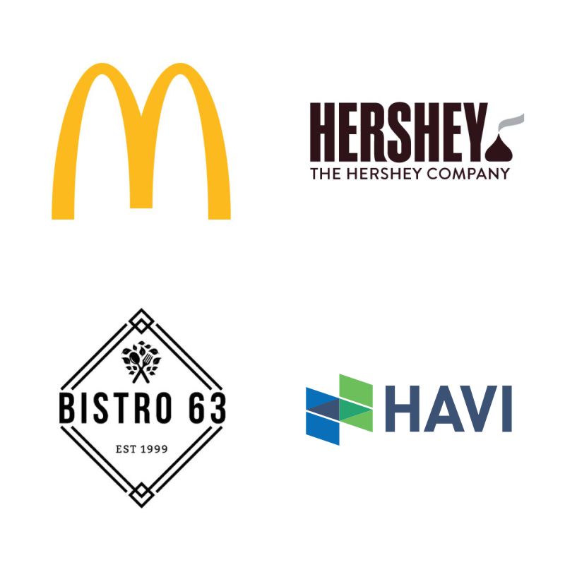 Food nad Restaurants 4 Grid Square Uniforms